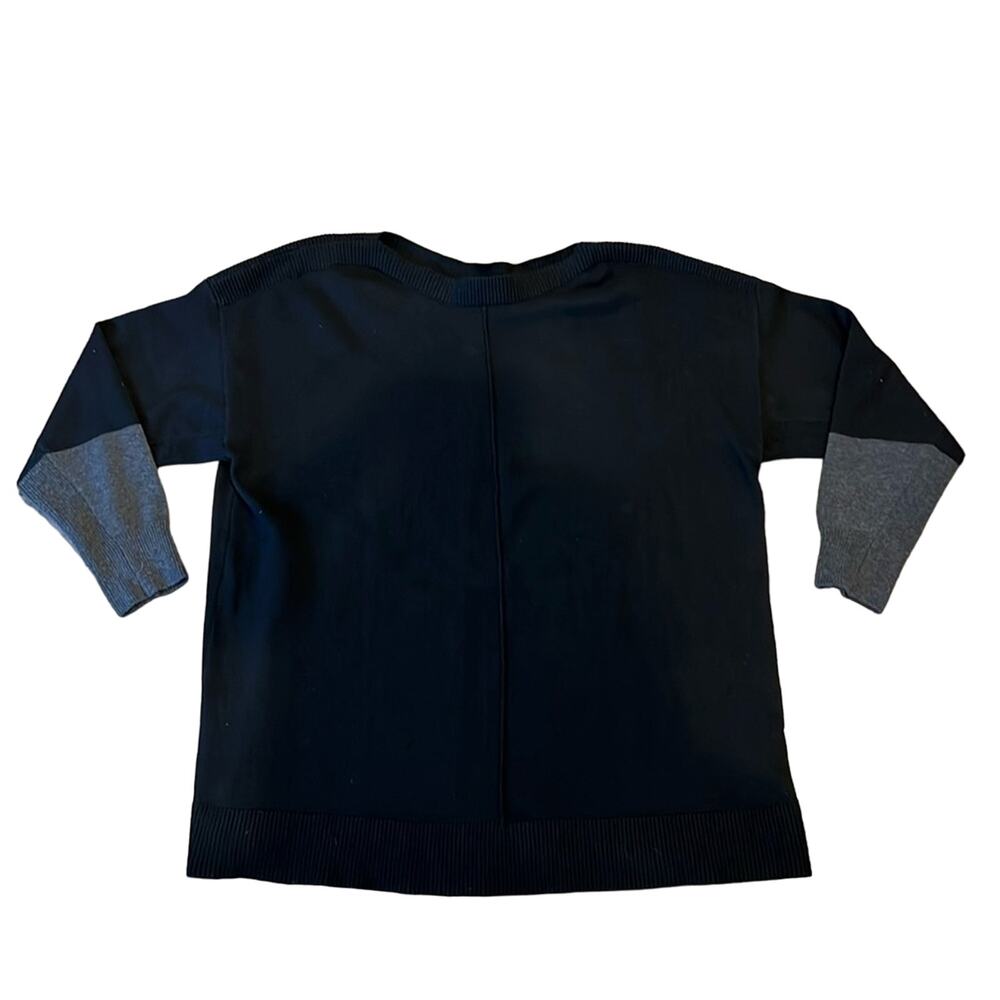 Lane bryant Soft Boatneck Drop Shoulder Sweater Black Grey Size 22/24